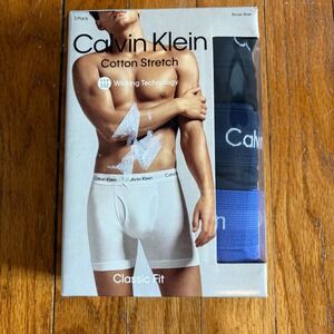 Calvin Klein Mens Large Boxer Briefs Cotton Stretch 3 Pack Wicking Classic Fit
